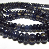 16 Inches Full Strand - AAA - High Quality So Gorgeous Dark Blue - Natural - IOLITE - Micro Faceted Rondell Beads Huge size 4 - 7.5 mm